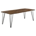 Neve 80"W x 37"L Live Edge Dining Table Grey Sheesham - Gunmetal Finish Legs