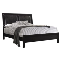 Briana Wood California King Panel Bed - Black 