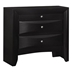 Briana 2-Drawer Nightstand Black