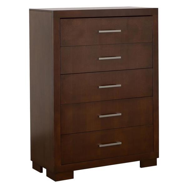 Jessica 5-Drawer Bedroom Chest - Cappuccino 