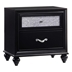 Barzini 2-Drawer Nightstand Black