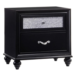 Barzini 2-Drawer Nightstand Black 