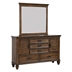 Franco Dresser with Mirror - Burnished Oak