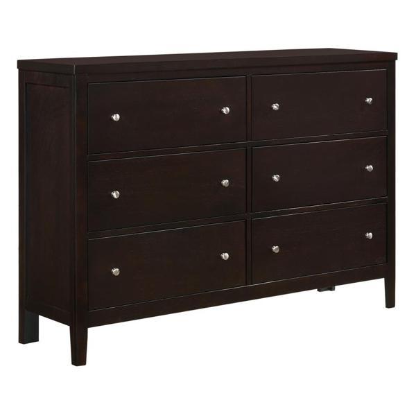 Carlton 6-Drawer Dresser - Cappuccino 