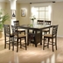 Gabriel 51"W x 51"L Square Counter Height Dining Set - Cappuccino - 7-Piece