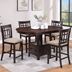 Lavon 42"W x 42"L Oval Counter Height Dining Set - Light Chestnut - 5-Piece