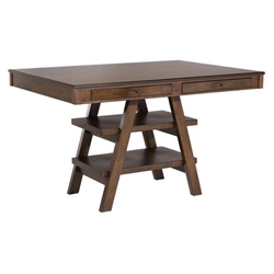 Dewey 59"W x 41"L Rectangular Counter Height Dining Table Walnut - Brown 