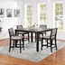 Elodie 54"W x 36"L Extension Leaf Counter Dining Set - Grey - 5-Piece