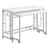 Jackson 18"W x 55"L Multipurpose Counter Height Table Set - White - 4-Piece