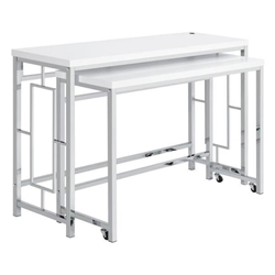 Jackson 18"W x 55"L Multipurpose Counter Height Table Set - White - 4-Piece 