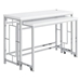 Jackson 18"W x 55"L Multipurpose Counter Height Table Set - White - 4-Piece - COA2177