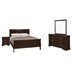 Louis Philippe Full Bedroom Set - Cappuccino - 4-Piece