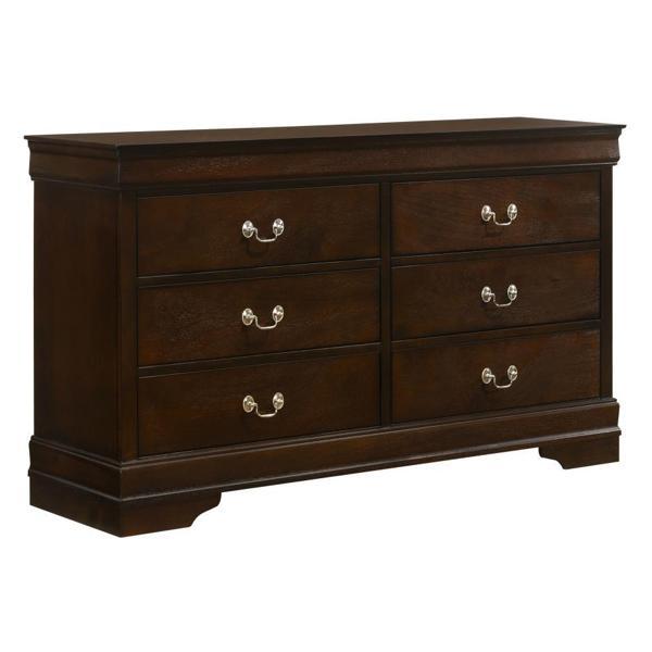 Louis Philippe 6-Drawer Dresser - Cappuccino 