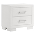 Jessica 2-Drawer Nightstand - Cream - White