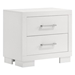 Jessica 2-Drawer Nightstand - Cream - White - COA2348