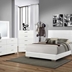 Felicity Eastern King Bedroom Set - White High Gloss - 5-Piece - High Headboard