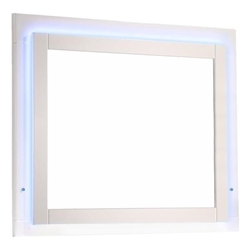 Felicity Wood LED Dresser Mirror - White High Gloss 