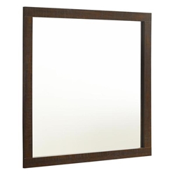 Edmonton Dresser Mirror - Rustic Tobacco Finish Frame - Brown 