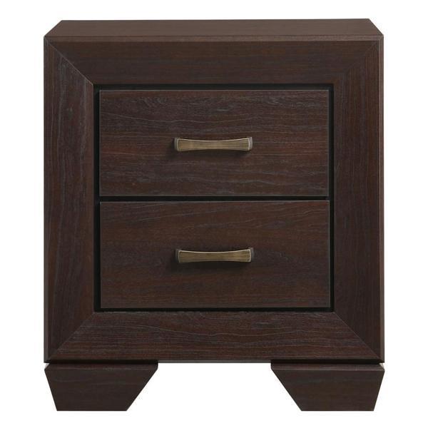 Kauffman 2-Drawer Nightstand - Dark Cocoa - Brown 