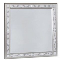 Leighton Dresser Mirror - Metallic Mercury Finish Frame - Silver 