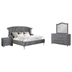 Deanna Eastern King Bedroom Set - Grey - 4-Piece