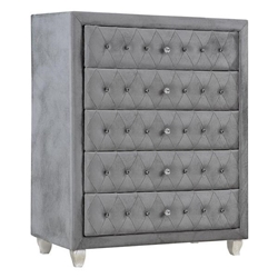 Deanna 5-Drawer Bedroom Chest - Grey 