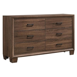 Brandon 6-Drawer Dresser - Warm - Brown 