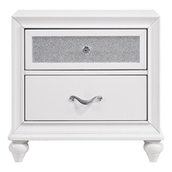 Barzini 2-Drawer Nightstand - White 