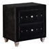 Deanna Upholstered 2-Drawer Nightstand - Black