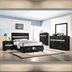 Miranda Full Bedroom Set - Black - 5-Piece