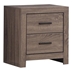 Brantford 2-Drawer Nightstand - Barrel Oak - Brown