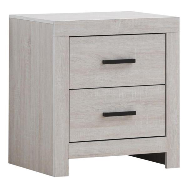 Brantford 2-Drawer Nightstand - Coastal White - Ivory 