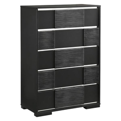 Blacktoft 5-Drawer Bedroom Chest - Black 