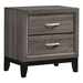 Watson 2-Drawer Nightstand - Grey Oak - Black Finish Legs - COA2885