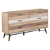 Marlow 6-Drawer Dresser with Rough Sawn Multi Finish Top and Brown Felt Lined Drawers