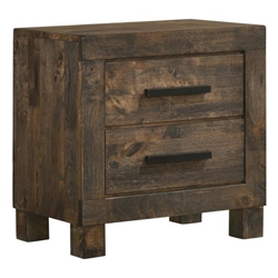 Woodmont 2-Drawer Nightstand - Rustic Golden - Brown 