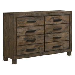 Woodmont 8-Drawer Dresser - Rustic Golden - Brown 