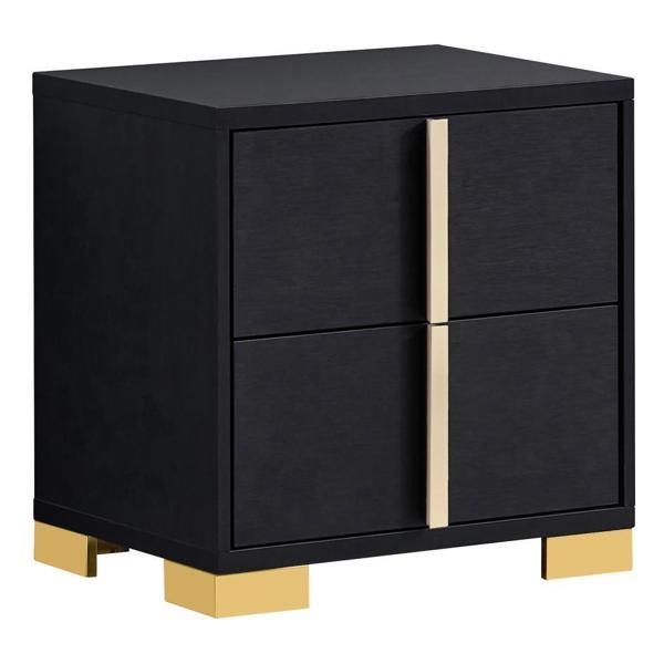 Marceline 2-Drawer Nightstand - Black 