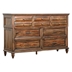 Avenue 8-Drawer Dresser with Metal Knob and Pull Handle - Weathered Burnished - Brown