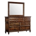 Avenue 8-Drawer Dresser and Mirror - Weathered Burnished - Brown