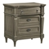 Alderwood 3-Drawer Nightstand - French Grey - Brown