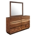 Winslow 6-Drawer Dresser with Mirror - Smokey Walnut - Brown