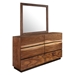 Winslow 6-Drawer Dresser with Mirror - Smokey Walnut - Brown - COA3186