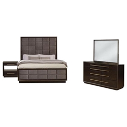 Durango Eastern King Bedroom Set - Smoked Peppercorn - Brown - 4-Piece 