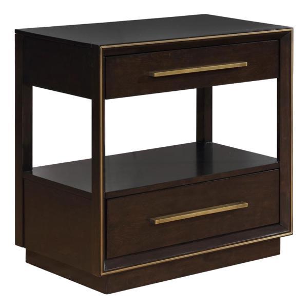 Durango 2-Drawer Nightstand - Smoked Peppercorn - Brown 