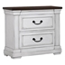 Hillcrest 2-Drawer Nightstand - Distressed White - Ivory