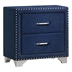 Melody Upholstered 2-Drawer Nightstand - Pacific Blue