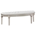 Evangeline Curved Fabric Upholstered Bench - Silver Oak