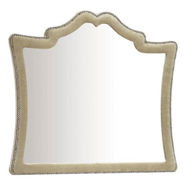 Antonella Upholstered Dresser Mirror - Camel - Beige 