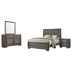 Janine Eastern King Bedroom Set - Grey - 4-Piece 